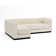 Chenille Modular Sectional, L-Shaped Contemporary Sleeper Bed with Solid Wood Base