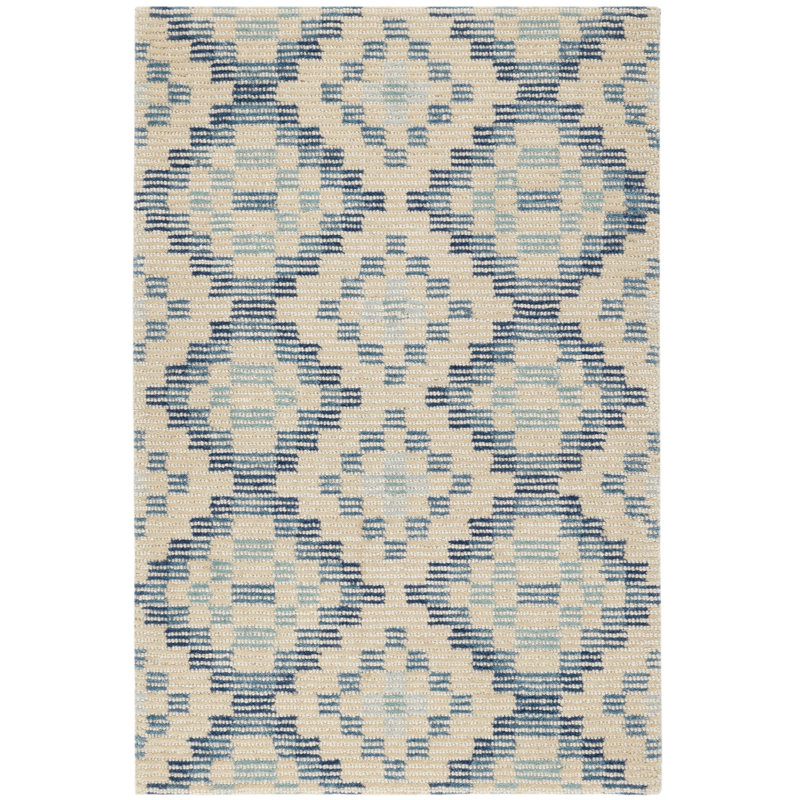 Tapis bleu en laine touffeté à la main Diamond Cove, Rectangle 3 pi x 5 pi