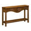 Console 52 po avec 3 tiroirs et bord festonné, canapé avec pieds en bois massif pour l'entrée ou le salon, brun-341091451