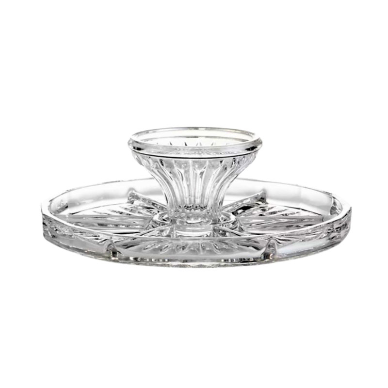 Clear Crystal Pedestal Cake Stand with Dome