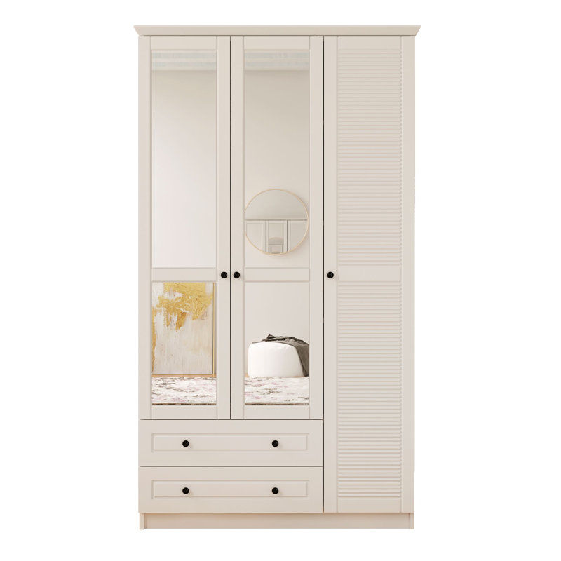 Kaylah 3 Door Manufactured Wood Wardrobe