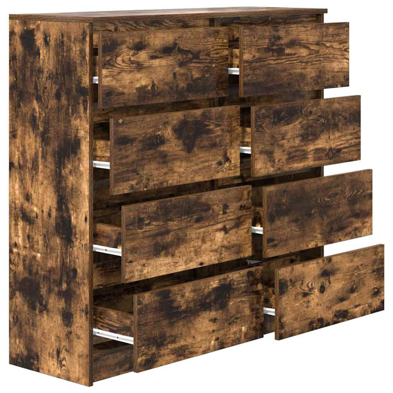 Sideboard 100X35x99 Cm Engineered Wood, Smoked Oak