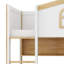 Lit superposé avec garde-corps en forme de maison et tablettes de rangement intégrées, cadre de lit superposé en bois massif avec tiroirs et crochets-1182435672