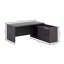 Bureau de direction gris en forme de L luxueux-1146341706