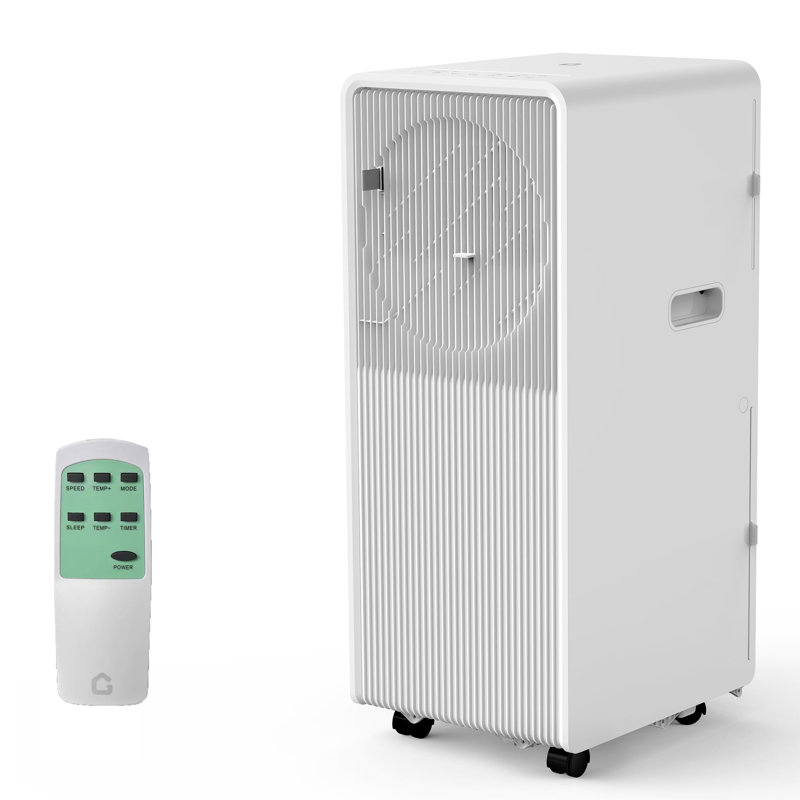 Climatiseur portatif 3 en 1 12 000 BTU pour petites pièces 190 à 250 pieds carrés, sans drainage avec déshumidificateur, ventilateur, télécommande, minuterie et ensemble de fenêtre