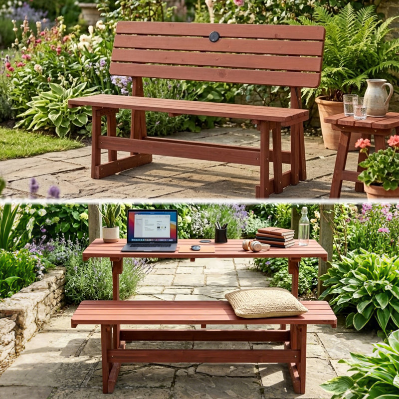 Table de pique-nique convertible 2-en-1