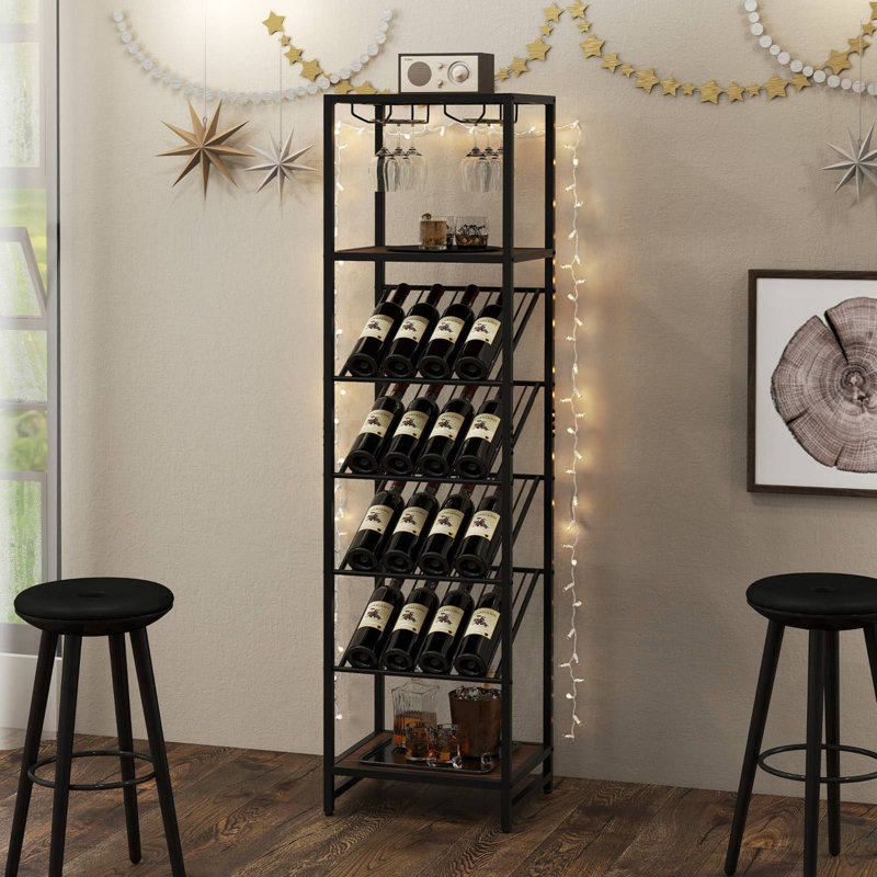 16 Bottle Open Shelving Wine Bottle Rack