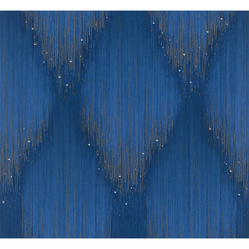 Galerie Fashion Icon Shimmer Rhinestone Stripes Wallpaper, Blue