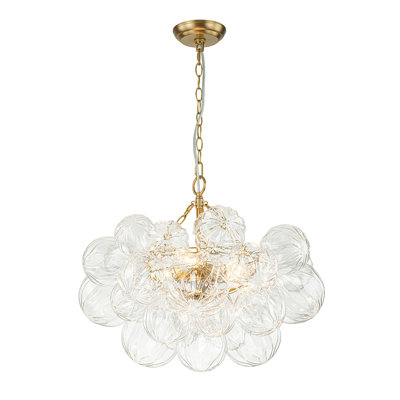 Macosh 3 - Light Textured Glass Bubble Chandelier