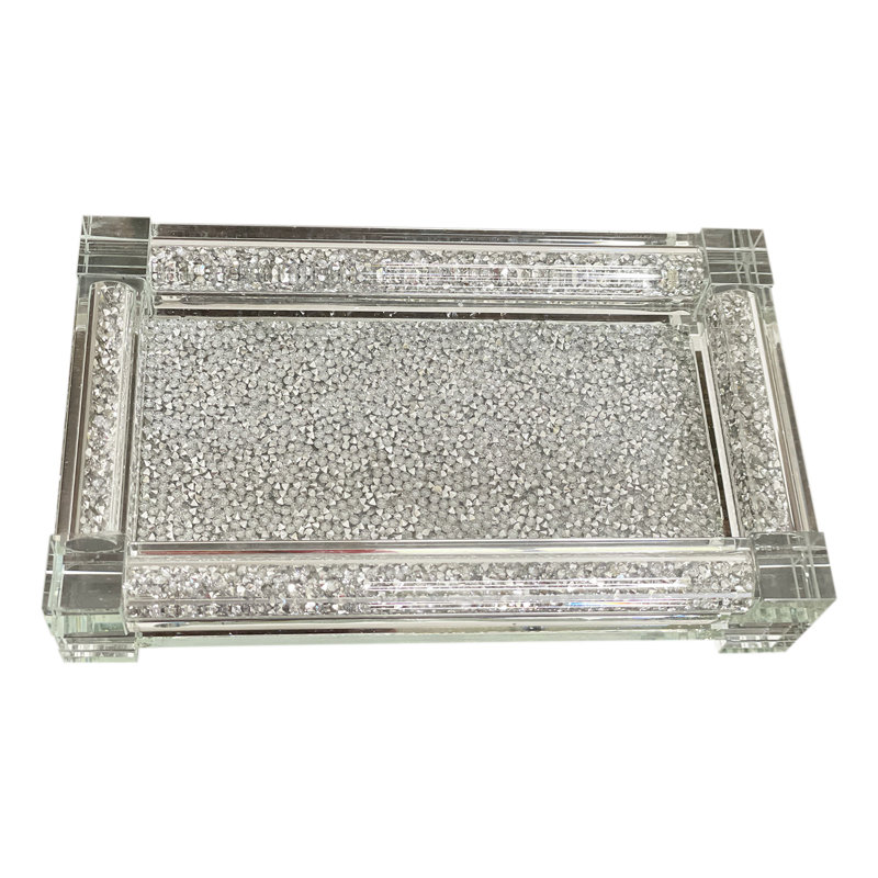 Plateau moyen en verre Ambrose, Argent