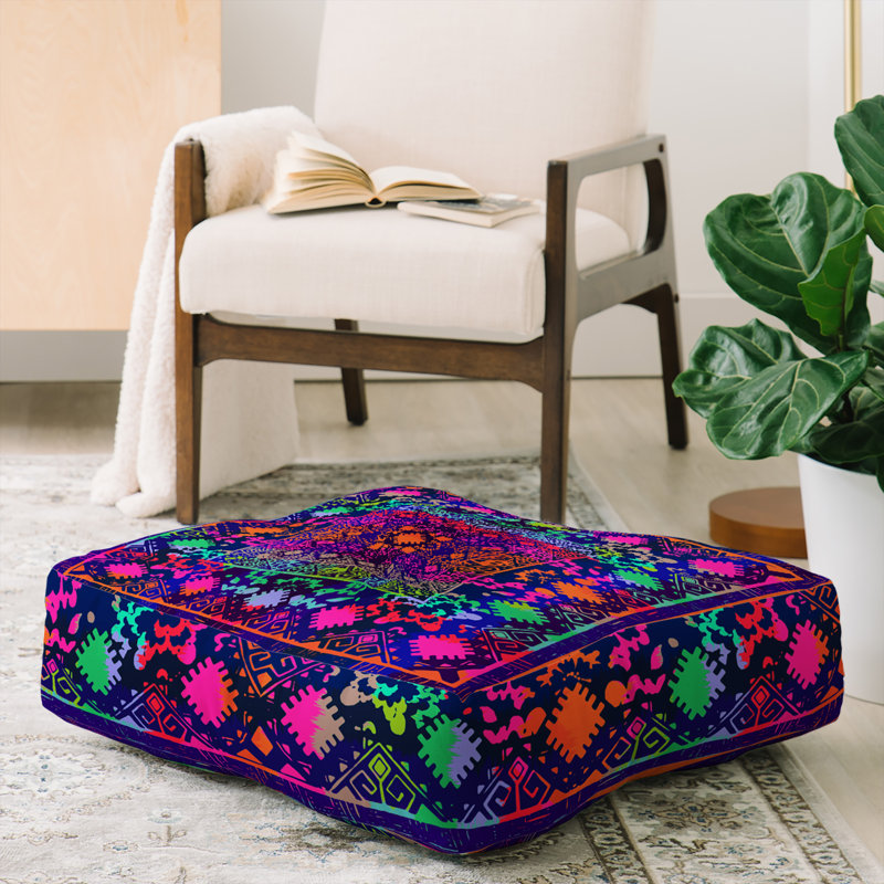 Coussin de plancher aimee st hill eva, Bleu marine / rose