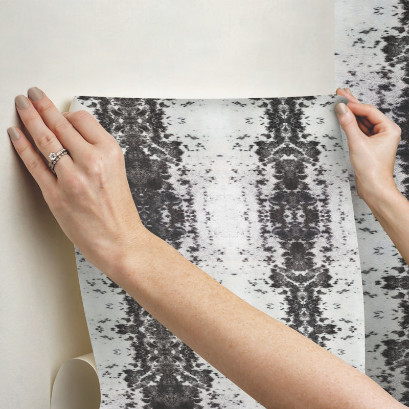 Abstract Peel & Stick Wallpaper Roll, Black