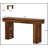 63 Inch Long Farmhouse Console Table with Rustic Brown Finish, Spacious Rectangular Top for Entryway and Hallway