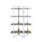 Rectangular Storage Shelf With Finish And 4 Wooden Shelves For Home Decor Bookshelf Metal Frame