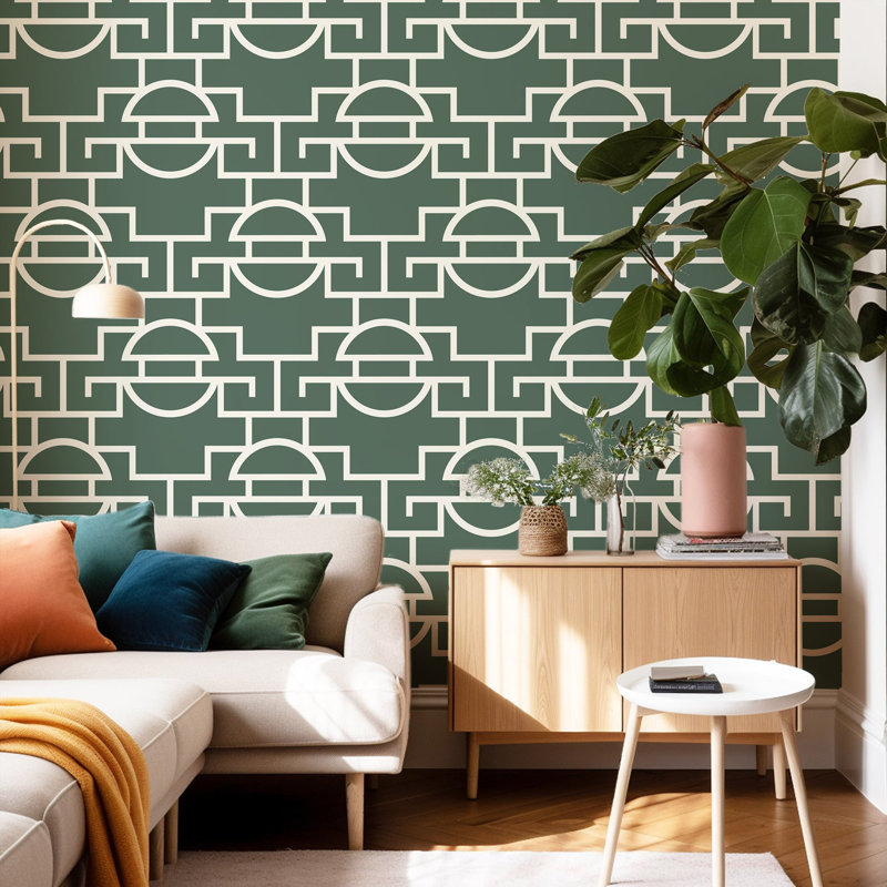 Treillis rétro - papier peint Evergreen