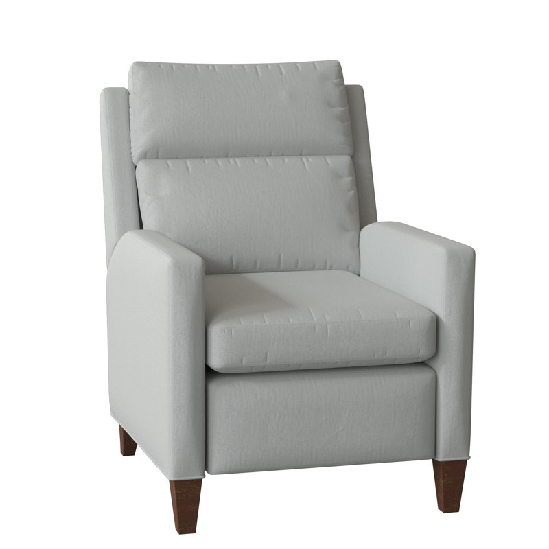 Pinehurst 31" Wide Genuine Leather Standard Recliner, Manual, 1181 Pearl, Walnut
