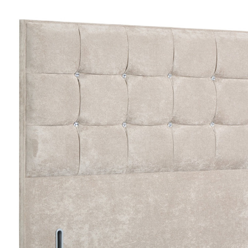 Glamour Upholstered Panel Headboard, Super King (6'), Kensington Trufle, Kensington
