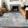 Premium Machine Washable Prisco Teal Rug