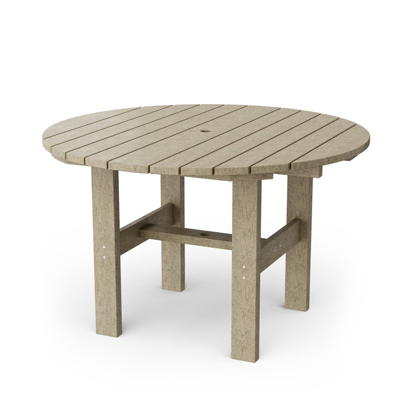 Table de salle à manger ronde Classic 46 ", Bois patiné
