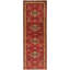 Tapis de couloir en laine noué à la main des années 1980 de conception unique 2 pi 11 po X 10 pi 10 po Tapis décoratif rouge