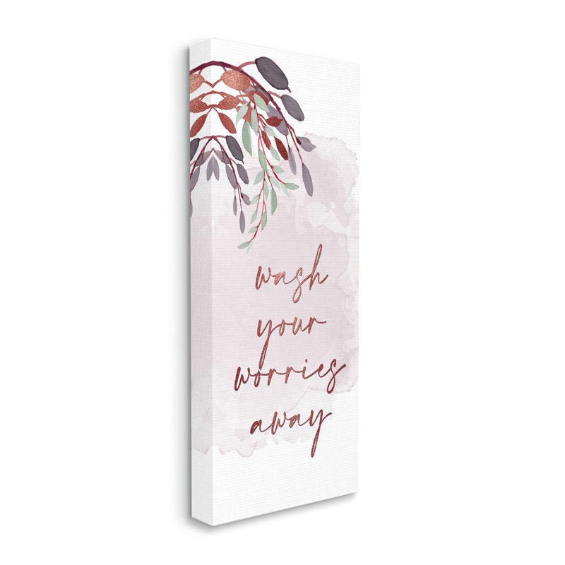 «Pink Wash Worries Away» par Kim Allen, H 24 po x l 10 po x P 1,5 po