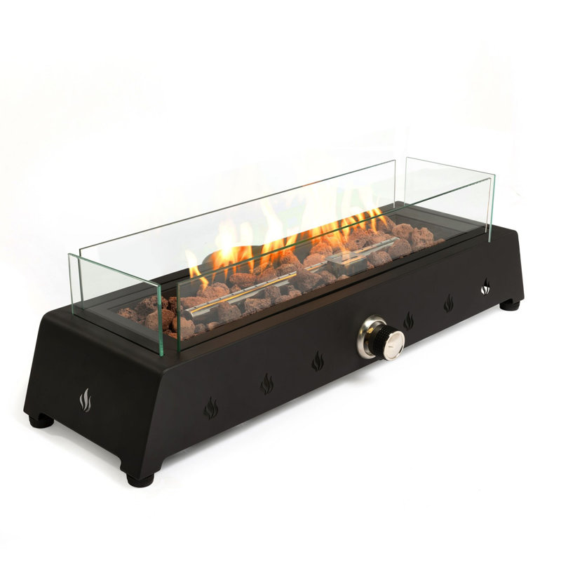 28 inch Tabletop Fire Pit, Propane Gas Fire Pit with Quick Connect Joint