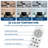 52'' Ceiling Fan with Light and Remote, Modern 5-Blade Ceiling Fan with Dimmable LED Light, Reversible 6-Speed DC Motor for Bedroom, Living Room and Kitchen-129935926-129935928