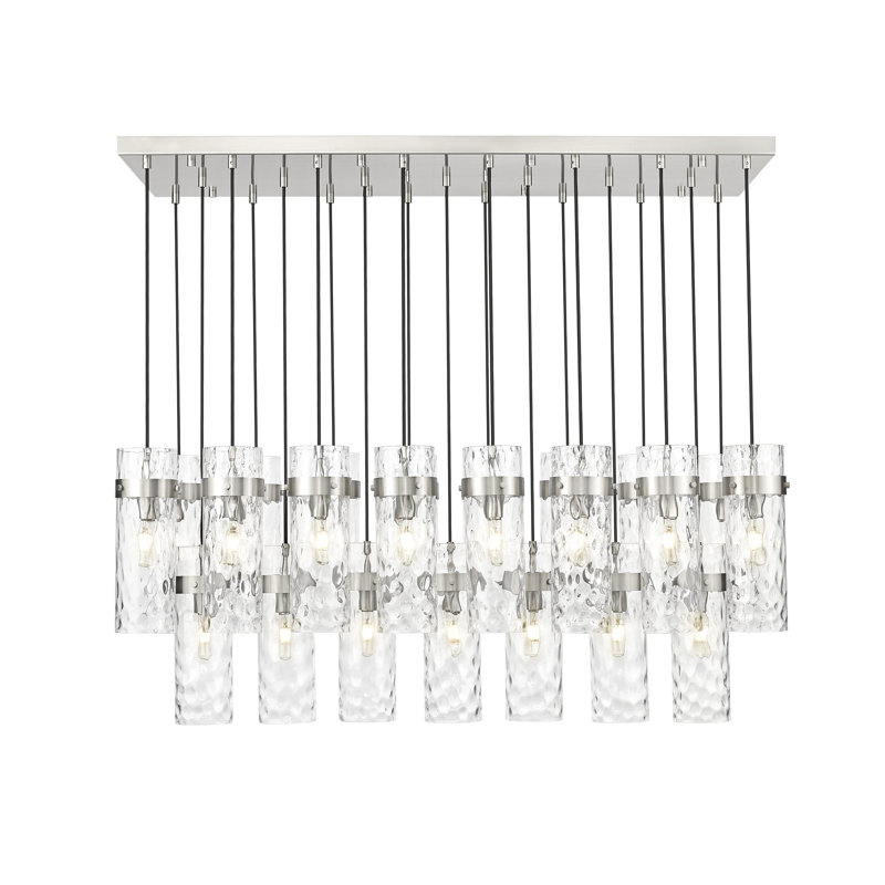 Magruder 23 Light Linear Chandelier, Brushed Nickel