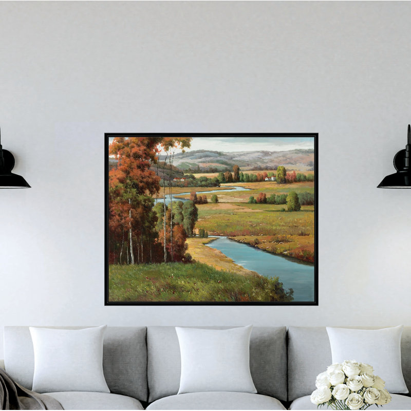 « au-delà de la rivière »-« floater », reproduction d’art sur toile, Noir