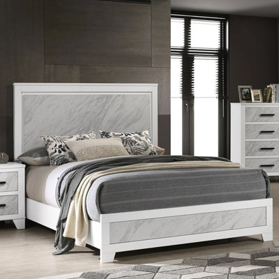 Mobilier de chambre à coucher contemporain contemporain de couleur grand lit 1pc