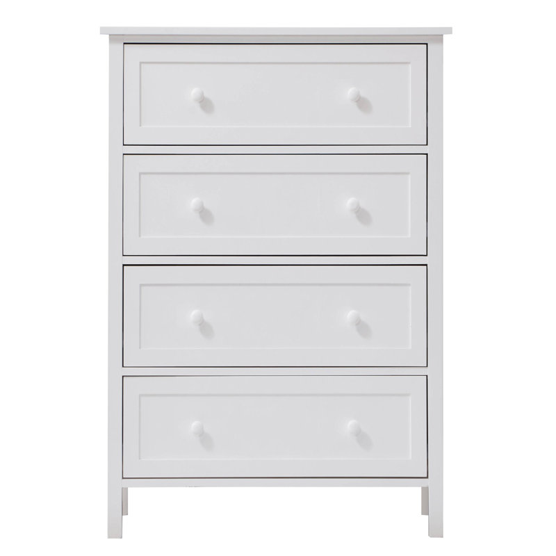Bailey White 4-drawer Chest