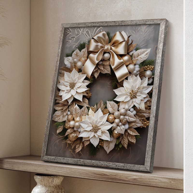 «Christmas Holiday Art DCCVII», reproduction d'art encadrée - bois massif, H 30 po x l 24 po