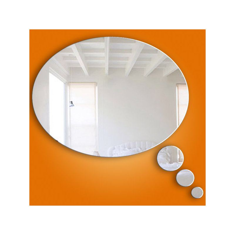Flat Wall Mirror, 30 cm H x 24 cm W x 0.3 cm D