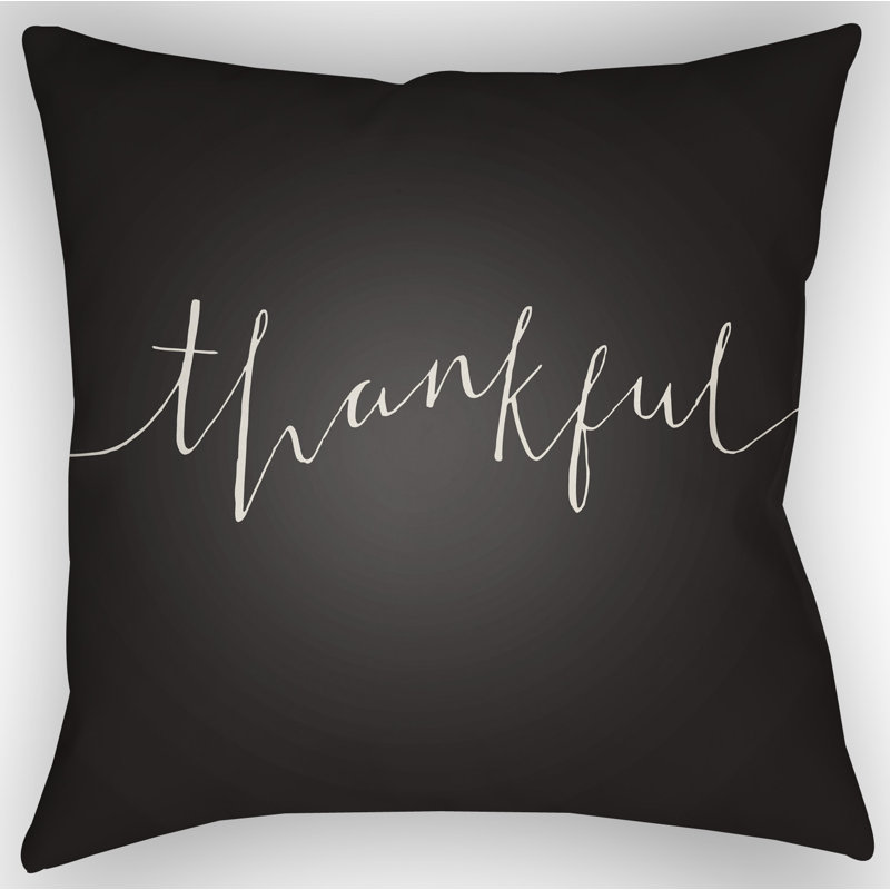 Outdoor Throw Pillow, 18" H x 18" W x 4" D, Green/White