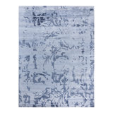 Overdyed One-of-a-Kind Rectangle 9'1" x 12'1" Hand Knotted Area Rug