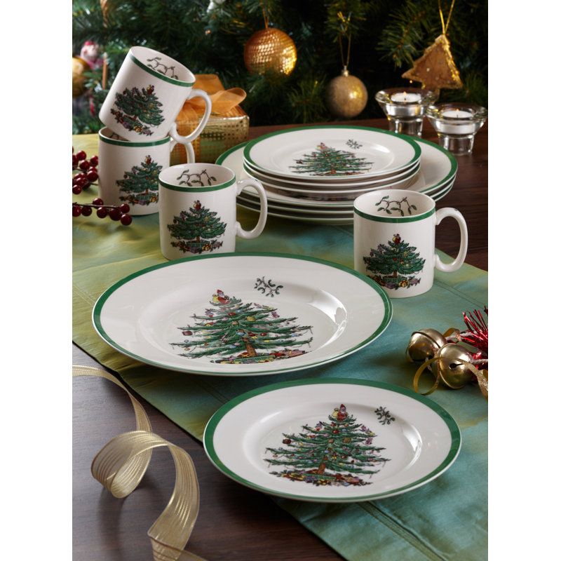 Spode Christmas Tree Dinner Plates 10.5"