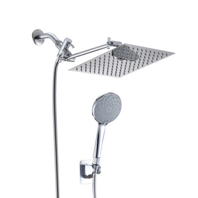 Système de douche à pluie en acier inoxydable 10 po avec douche à main Topcroft