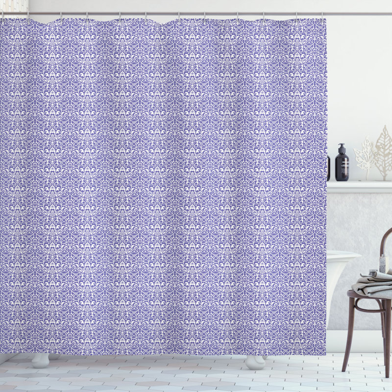 East Urban Home Lilac Shower Curtain Classical Damask, 70" H x 69" W