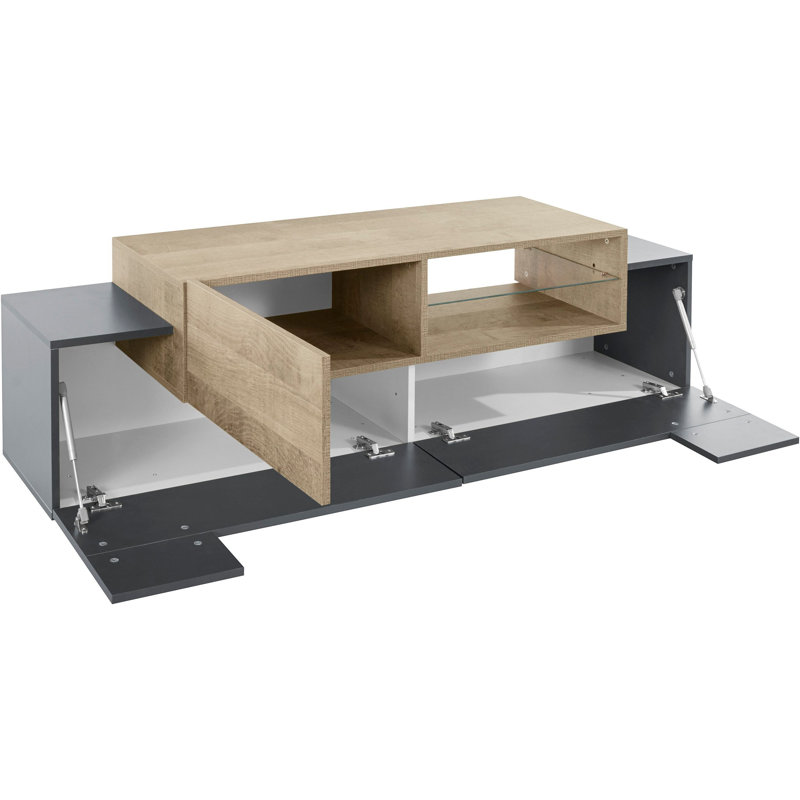 Aadaya TV Stand And Entraitenment for TVs up to 42", Anthracite/Oak