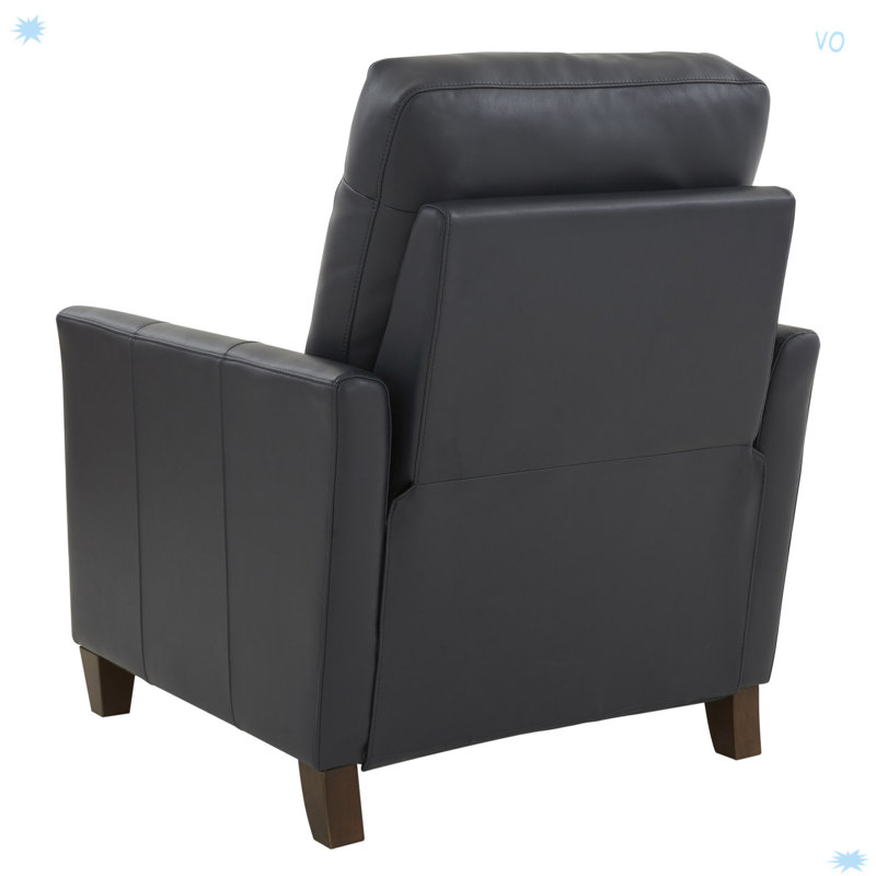 Faux Leather Modern Recliner, Blue