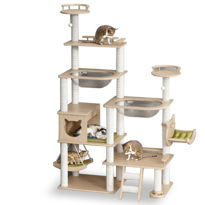 7-Tiers Cat Tree with Cat Condons,Perch,Scratching Posts