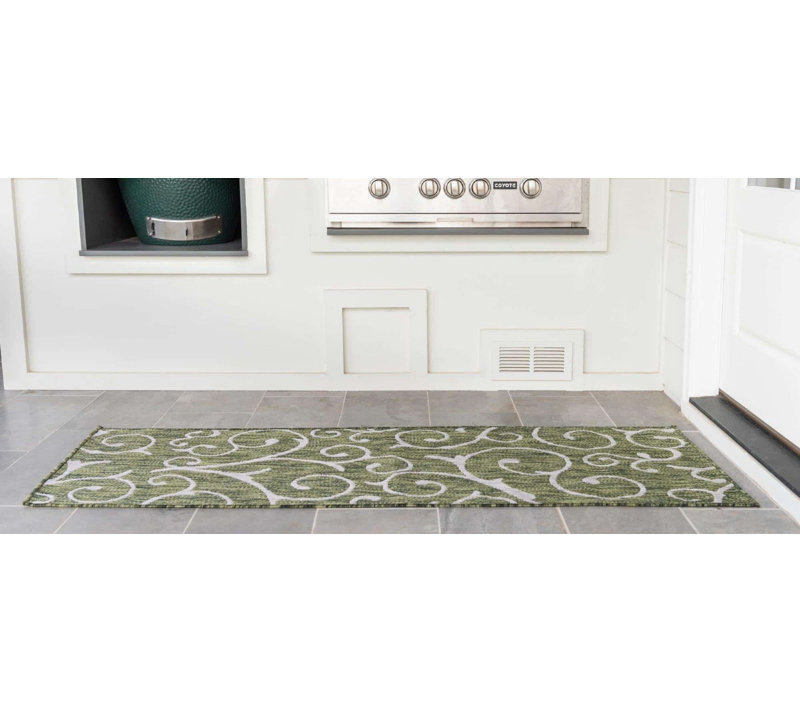 Tapis d'extérieur couleur Kona Moss, Tapis de couloir 2 pi x 6 pi