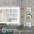Frameless Anti-fog Led Bathroom Mirror With Frontlight And Backlight, 3 Colors Dimmable Vanity Mirror-1146615438