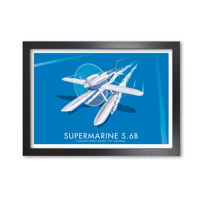 Supermarine by Stephen Millership - Print, Black, 29.7 cm H x 42 cm W x 5 cm D