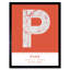Pune India City Map Orange - Single Picture Frame Typography