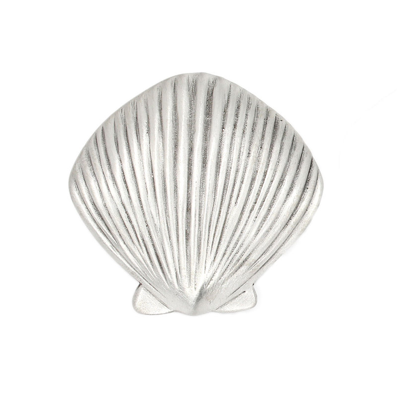 Poignée moyenne coquillage, 1, L 2 po x l 2 po, Nickel brossé