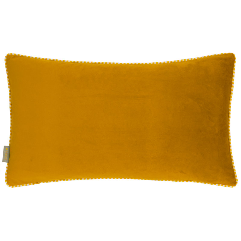 Asraa Yellow Rectangular Cushion, Feather