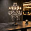  Luminaire candélabre artisanal en cristal 5 lumières Farmhouse Tranditional