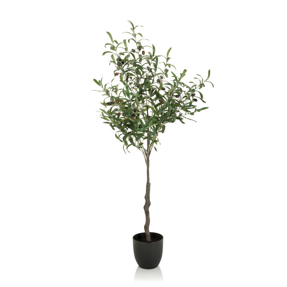 Boden-Kunstbaum Olive im Topf