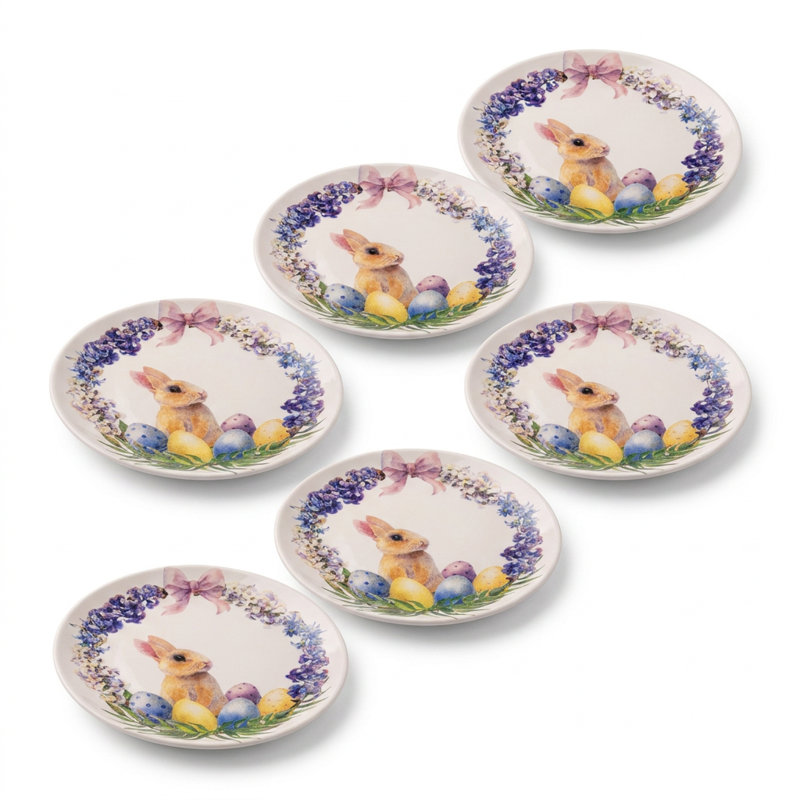 6 assiettes à dessert fantaisistes 6 pièces